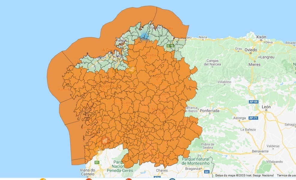Mapa de incidencias 112 a las 13:00 horas del lunes 2 de marzo